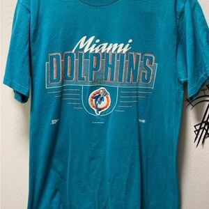 Vintage Miami Dolphins Teal T-Shirt Size Large